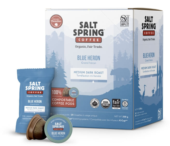 Blue Heron compostable coffee pods