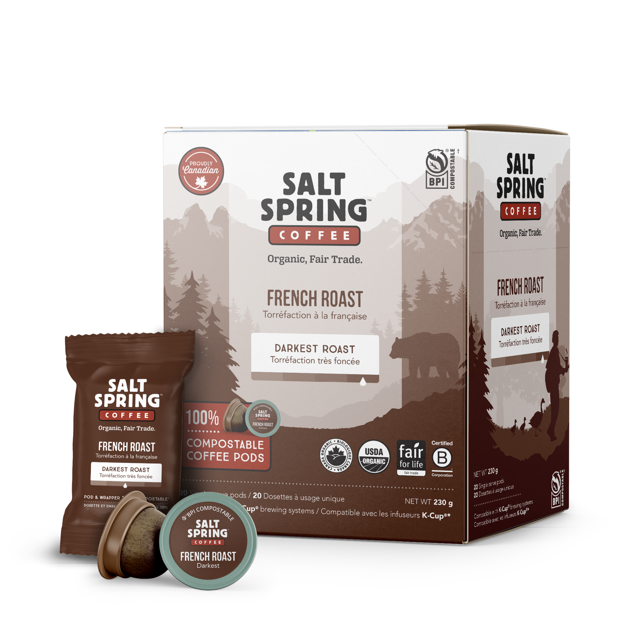 French Roast, Compostable Coffee Pods
