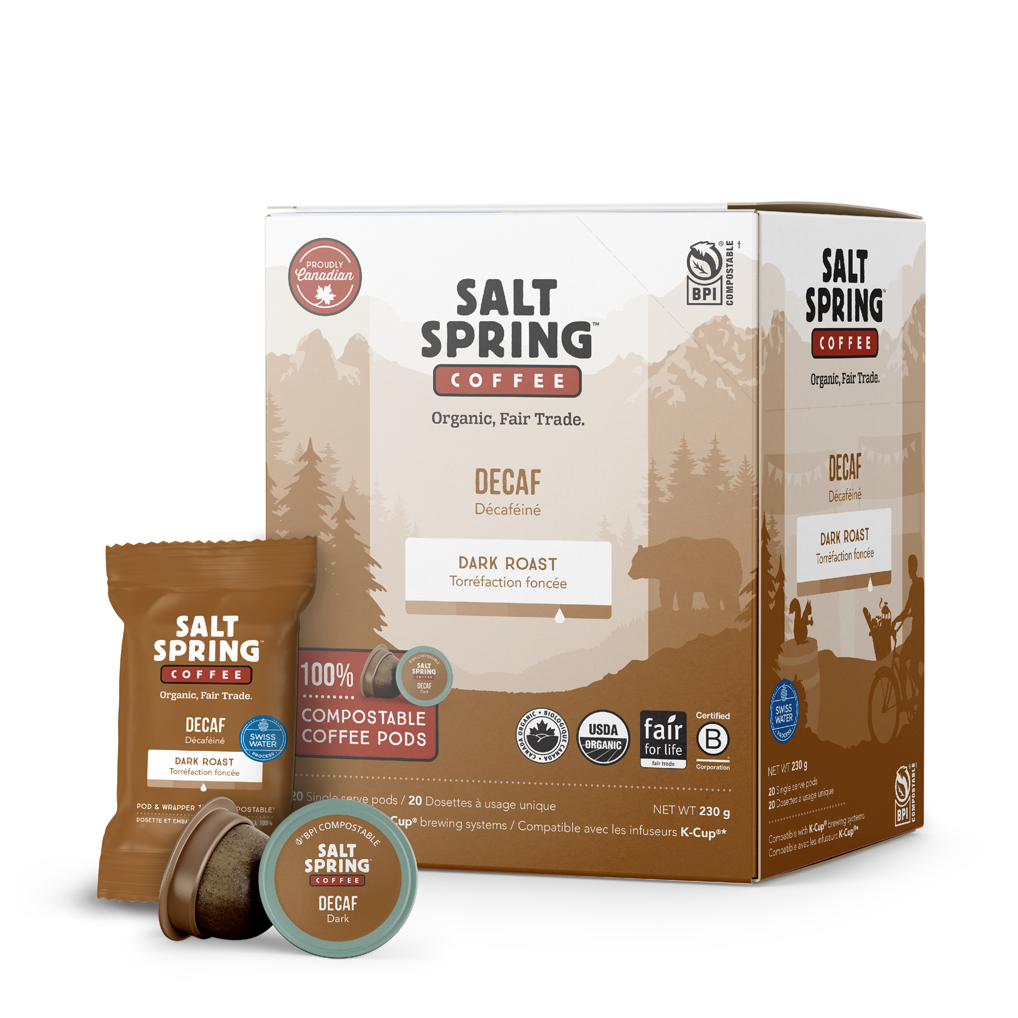 Decaf, Compostable Coffee Pods