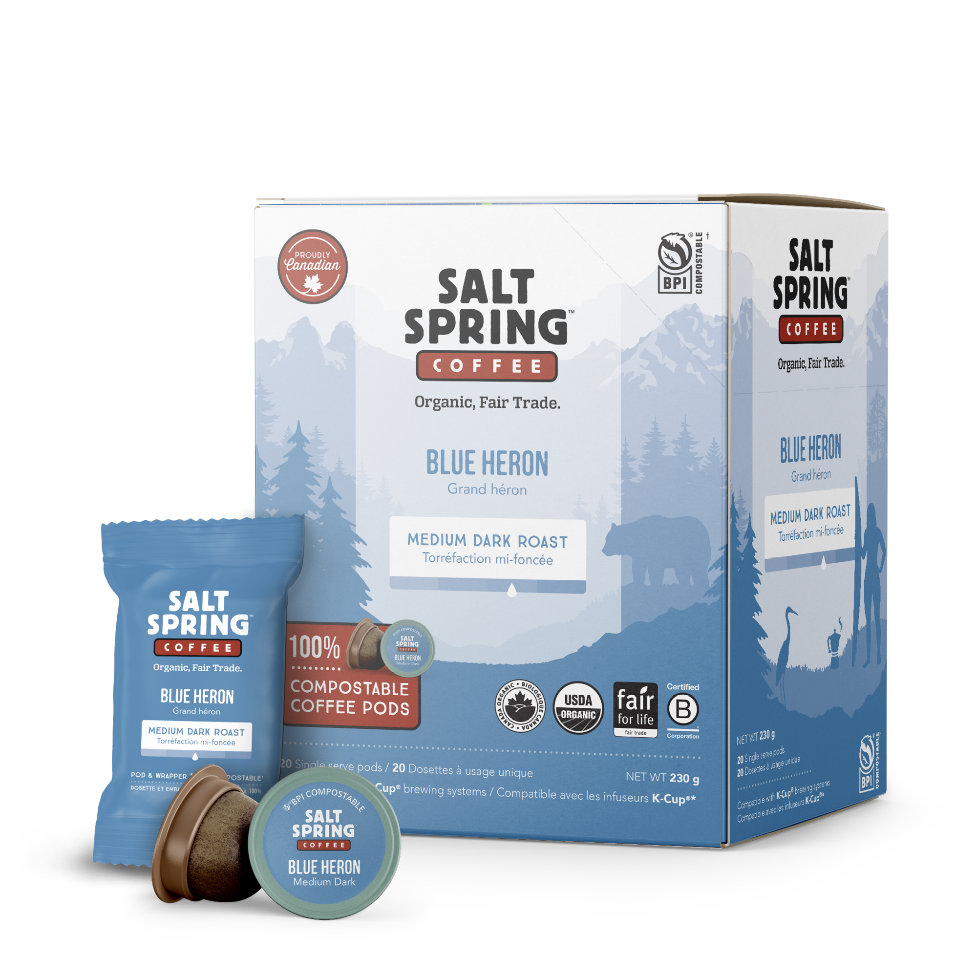 Blue Heron, Compostable Coffee Pods